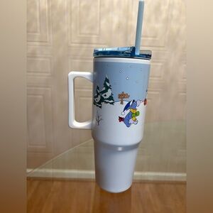 Zrike Brands Winnie the Pooh & Friends Winter Scene Travel Mug with Lid